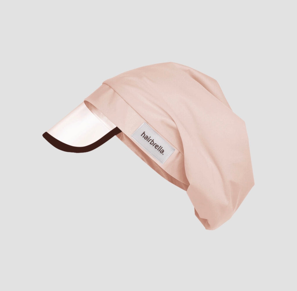 Blush Color: Hairbrella Satin-Lined, Waterproof Rain Hat