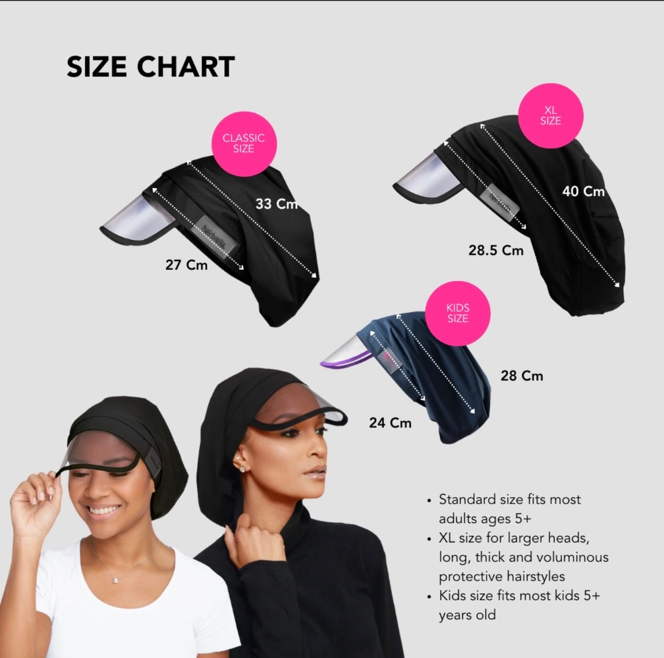 Blush Color: Hairbrella Satin-Lined, Waterproof Rain Hat