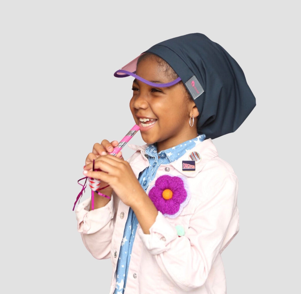 Blush Color: Hairbrella Satin-Lined, Waterproof Rain Hat
